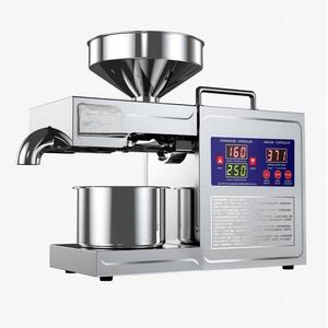 Grande Promotion : Ligne de production d'huiles végétales numériques en acier inoxydable pour huiles de cuisson de tournesol, sésame, soja, avocat et graines, usage domestique - Product Image 1