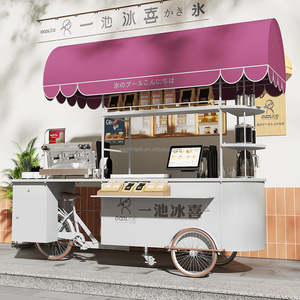 Triciclo expendedor de helados de bebidas frías Venta caliente Kaffeewagen Popsicle Display Triciclo <span class=keywords><strong>Bicicleta</strong></span> Bebidas frías <span class=keywords><strong>Bicicleta</strong></span> de carga - Product Image 4