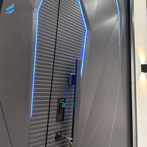 Puerta de Entrada de Fibra de Vidrio de Lujo con Acabado de Grano de Madera y Núcleo Resistente al Fuego para Hogares de Alta Gama en América del Norte - Product Image 2