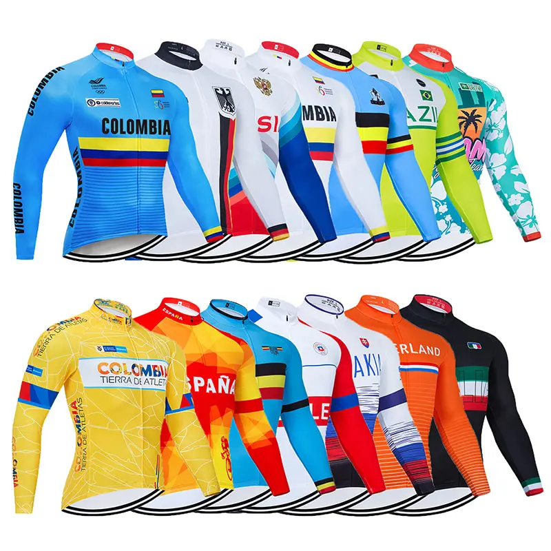 Men Cycling Jersey Long Sleeves Fit Comfortable Sun-protective Road Bike Tops MTB Jerseys