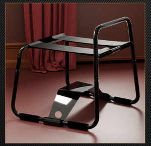 Sedia SM Pieghevole in Metallo <span class=keywords><strong>e</strong></span> PVC con Clip per Seno, Ausili Sessuali per Coppie, Tuning SM-Sex Chair 3.0 - Product Image 5