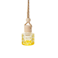 Diffuseur de parfum pour voiture en forme de diamant, pendentif pour véhicule, flacon de parfum en verre