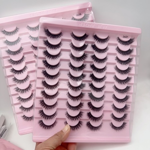 20 paires de faux <span class=keywords><strong>cils</strong></span> en vison synthétique moelleux en gros, <span class=keywords><strong>cils</strong></span> en vison pleine bande 20-en-1 - Product Image 6