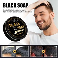 Jabón Reparador de Cabello Eelhoe de Alta Calidad para Cubrir Canas, Nutritivo, Champú en Barra para Cabello Negro