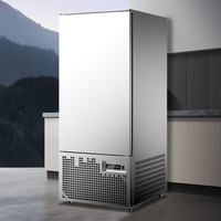 Congélateur vertical à air pulsé en acier inoxydable à 5 plateaux, à température unique, petite capacité, pour boulangerie et restaurant
