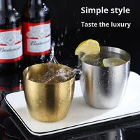 Tasse à eau en acier inoxydable de conception classique pour la maison Barbecue hôtel bureau créatif boisson froide bière tasse Restaurant cuisine utilisation