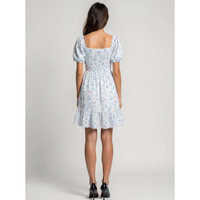 Robe courte en viscose à carreaux pour femme, manches bouffantes, décontractée, à porter au quotidien, élégante, respirante, de haute qualité