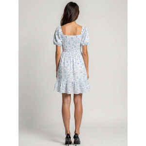 Vestido Corto a Cuadros para Mujer, Manga Abullonada, Estilo Casual para Uso Diario, Elegante, Natural, Transpirable, Calidad de Exportación, Venta al Por Mayor - Product Image 3