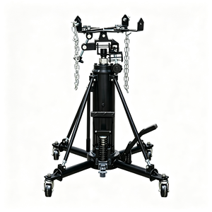 แม่แรงยกรถไฮดรอลิกแบบ Heavy Duty ขนาด 0.6 ตัน พร้อมแท่นปรับระดับได้ สำหรับยกรถยนต์และเกียร์ พร้อมล้อเลื่อนและปั๊มเท้า สำหรับซ่อมรถยนต์ - Product Image 2
