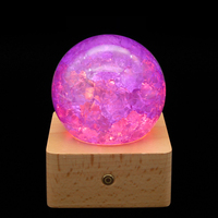 Boule de glace glace glace craquelée, grande veilleuse, décoration originale pour la maison, vente directe depuis l'usine