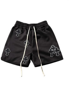 Pantalones Cortos Deportivos de Cintura Alta con Cordón, 100% Algodón Ecológico, Bolsillos con Cremallera, Malla, para Verano, Estilo Urbano y Gimnasio, Venta al Por Mayor Sin Pedido Mínimo - Product Image 4