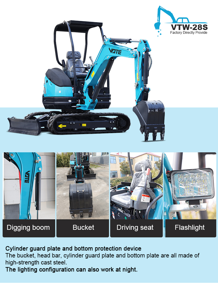 Hydraulic 2.8 ton crawler mini excavator mini digger EPA parts constitute high efficiency excavator price Romania