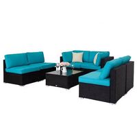 Ensemble de meubles d'extérieur modulaires en rotin noir confortable et moderne Better Homes and Garden