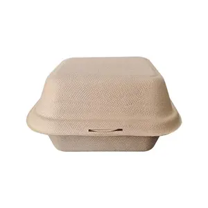 Cheap Price Food Packing Box Natural Color Biodegradable Burger Box