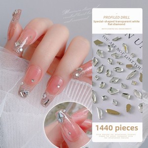 K9 Vente en gros de diamants strass 1440 pour manucure Fond plat blanc Forme spéciale Mini goutte d'eau Coeur Bijoux transparents - Product Image 4
