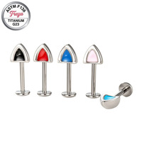 Piercing d'oreille Freya G23 en titane, forme flèche, 16G, pour tragus, cartilage, daith, bijoux de créateur pour femme