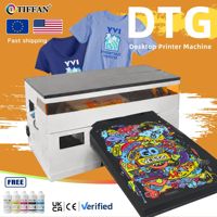 Imprimante DTG de bureau pour t-shirts, idéale pour les petites boutiques et les vendeurs en ligne, machine d'impression textile A3 avec encre blanche, imprimante DTG A3