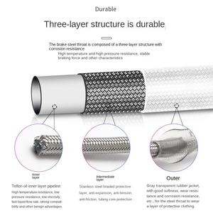 Tuyau d'étrier de frein Holy Cool Erfa Previa Sequoia pour LC80 New Big <span class=keywords><strong>Bully</strong></span> avec gaine en acier OE 8110 23010 Garantie 1 an - Product Image 2