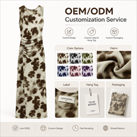 Fabricants de vêtements sur mesure Robes pour femmes Marque privée OEM ODM Robes décontractées plissées à pois noirs