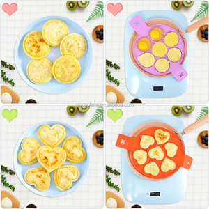 Üç renk kalp/yıldız/dairesel şekilli Flip ve aşçı silikon krep yapma kalıbı yapımcısı - Product Image 4