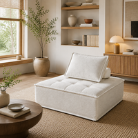 Canapé modulaire moderne en forme de nuage, coussin moelleux, canapé au sol, canapé lounge à profil bas pour salon, meubles de maison
