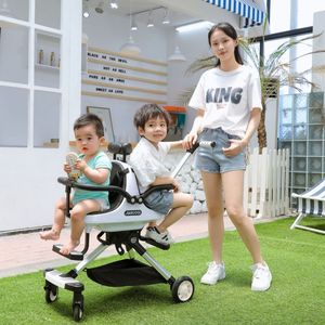 Poussettes intelligentes à 4 roues en alliage d'aluminium <span class=keywords><strong>blanc</strong></span> léger pour enfants marcheurs porte-fille poussette pour bébé - Product Image 5