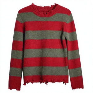 Suéter de punto a rayas rojas y verdes para disfraz de Halloween, personaje Charlie, unisex para adultos - Product Image 4