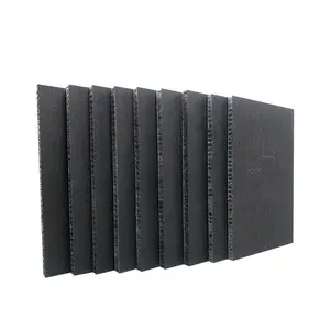 黑色高抗冲击CFRT/玻璃钢蒙皮聚丙烯蜂窝板，用于折叠建筑缩板脚手架板