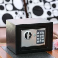 Hochwertiger Kleiner Elektronischer Feuerfester Stahlsafe mit Schlüsselschloss, Digitalem Schloss, Hotelsafe für Zuhause und Büro