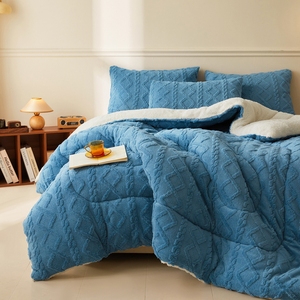 <span class=keywords><strong>Edredón</strong></span> de Terciopelo Engrosado de Invierno con Forro <span class=keywords><strong>Sherpa</strong></span>, Juego de <span class=keywords><strong>Cama</strong></span> Cálido, <span class=keywords><strong>Edredón</strong></span> Personalizado OEM, Manta Gruesa para Todas las Estaciones - Product Image 3