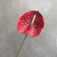 Vente en gros de fleurs artificielles en 3D Anthurium pour arrangements floraux de mariage, guide de chemin de fleurs artificielles pour la décoration de la maison, accessoires de fleurs