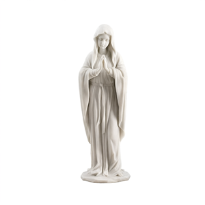 Statue de la Vierge Marie en résine blanche classique Etechan, sculpture de prière faite à la main - Product Image 2