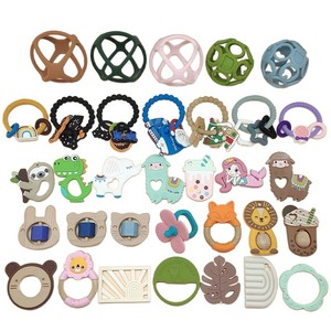 Food Grade Silicone Christmas <b>Ring</b> Baby Teether BPA Free Hand Grip Toddler <b>Kids</b> Teething Chew Toy Infant Soothing Gift - Product Image 5