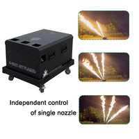 Igreslite 3000W Machine à flammes à cinq têtes, projecteur de feu de scène contrôlé DMX512, hauteur 8-10M pour spectacles en extérieur