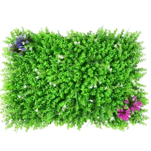 Pared de hierba de pared de planta verde Artificial personalizada de nuevo diseño para decoración de fiesta en casa planta de decoración diferente de tacto Real