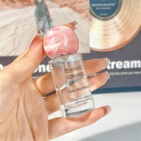 Flacon de parfum en verre transparent de luxe de 25 ml avec pompe plate, personnalisable avec logo sérigraphié, rechargeable, prêt pour diffuseur à bâtonnets
