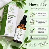 Sérum Visage Anti-Imperfections à l'Acide Salicylique Fermenté BHA, Huile Purifiante, Contrôle du Sébum, Affinage des Pores, Soin Anti-Acné