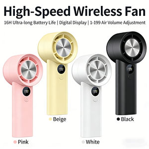 Nuevo mini ventilador de alta velocidad con ajuste continuo, mini ventilador portátil con pantalla digital - Product Image 1