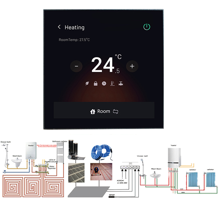 Beca BCC-2501-HT-GA GB GC умный дом 4-дюймовый Wi-Fi центральный контроллер встроенный термостат Zigbee шлюз Tuya Hotel 230 В ABS