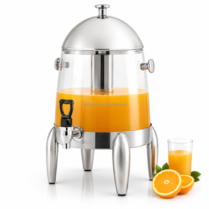 12L Stainless Steel Juice Dispenser Commercial Cold Drink Beverage Dispenser PC Water Juice Container With Ice Tube Buffet Hotel - Product Image 1