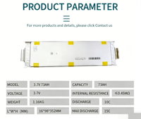 Batterie Lithium Polymère 3.7V GBT NMC 63Ah 73Ah JH3 JH4 E66 E78 P34 Cellules Lipo Pouch à Décharge Élevée