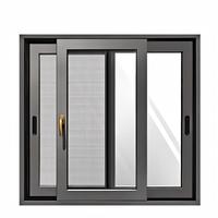 Ventana Corredera de Aluminio de 2 Vías con Certificación NFRC AS2047 de AOSTTER, Vidrio Templado Resistente a Huracanes, Riel Oculto para Villa