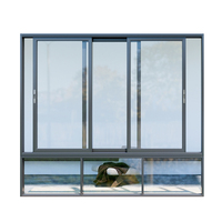 Ventana Corredera de Aluminio con Doble Acristalamiento, Aislamiento Térmico, Insonorización y Baja Emisividad para Sótano, Venta al Por Mayor