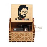 Anniversaire Casa Salvador Musical Musique Papel Manivelle Bella Dali Ciao Sculpté À La Main Antique Cadeau Garçon Boîte En Bois