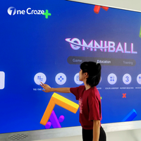 Aire de Jeu Intérieure Interactive AR Sport Ball Multi-Utilisateurs avec Écran Tactile LED pour Enfants