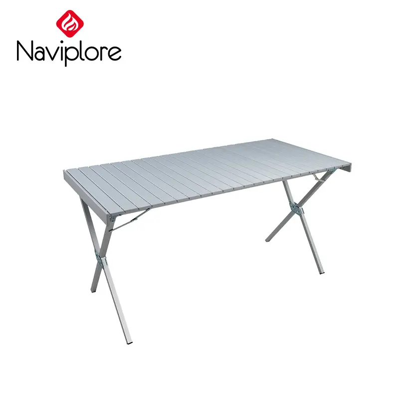 Прямоугольный алюминиевый большой складной стол, переносной складной столик для кемпинга и отдыха на открытом воздухе