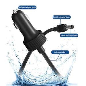 Grosir kustom 16AWG tahan air DC 5521 ke pemantik rokok 12 v-48 V mobil Daya kabel Mini pengganti untuk Starlink Mini - Product Image 4