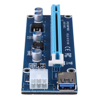 Novedad 2017 VER006 100 cm PCI Express Pci-e 1X a 16X Riser Card Extender + USB 3,0/15Pin SATA Cable a 4Pin IDE Mo-lex Power