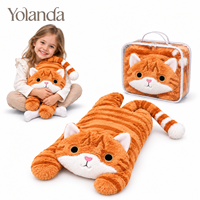 Nouvelle coussinette de soutien pour les genoux en peluche douce et longue, motif chat mignon, lestée, pour enfants