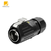 Connecteur réseau E-Weichat IP68 étanche Ethernet RJ45, connecteur femelle cuivre, châssis, montage sur panneau